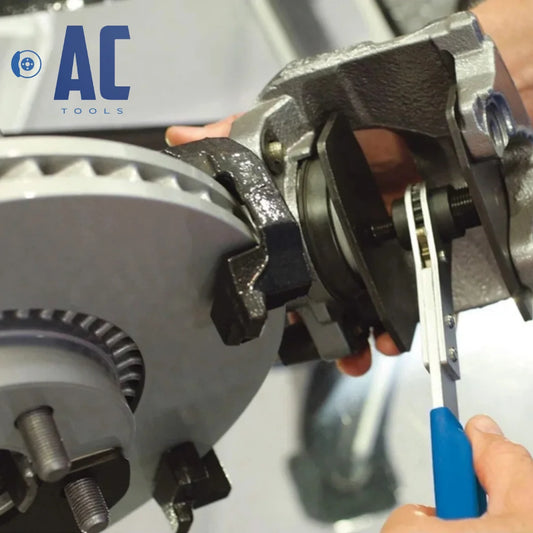 Ac tools repositioner for brake calipers, reversing piston with new ratchet