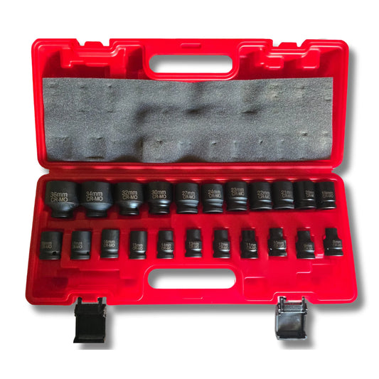 Briefcase 1/2"" short glasses 22 pieces cr-mo 8-36 mm professional impact