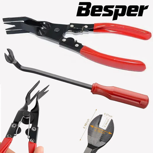 Car Door Nail Puller Fastener Jaw Screwdriver Set Clip Pliers Tool Dashboards Interior Removal Modification Installation Tools